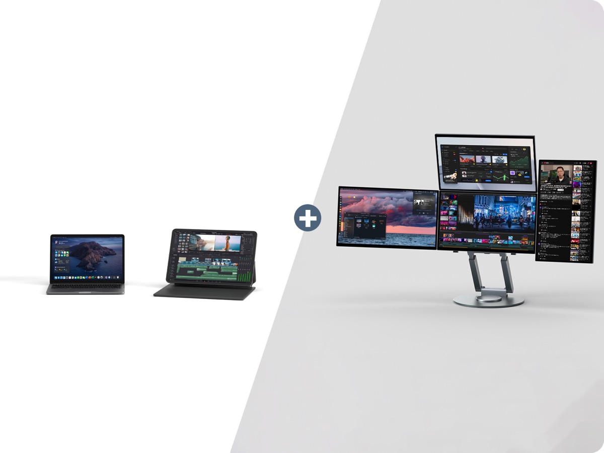 Dizüstü ve taşınabilir monitöre Ultrax Premium dörtlü monitör eklenmesi
