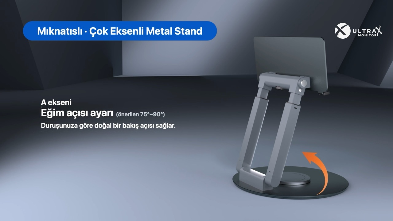 Ultrax Premium çok eksenli metal standın eğim, yükseklik ve dönüş ayarları